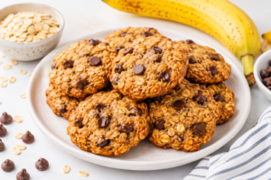 3-ingredient banana oat cookies
