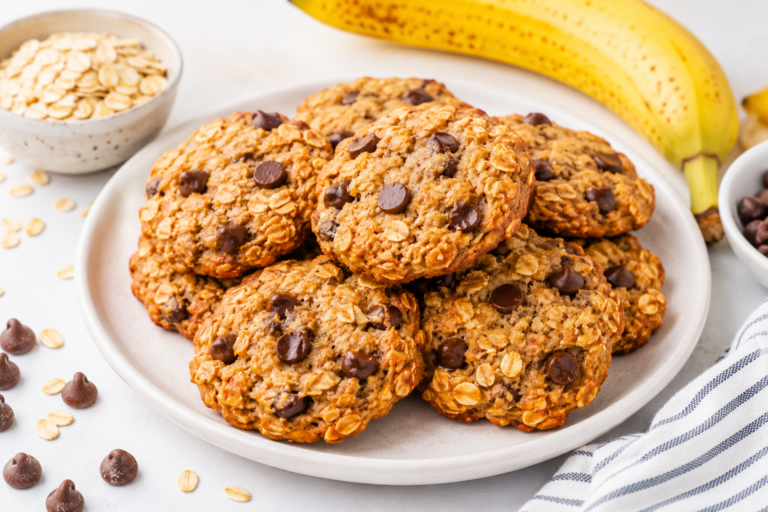 3-ingredient banana oat cookies