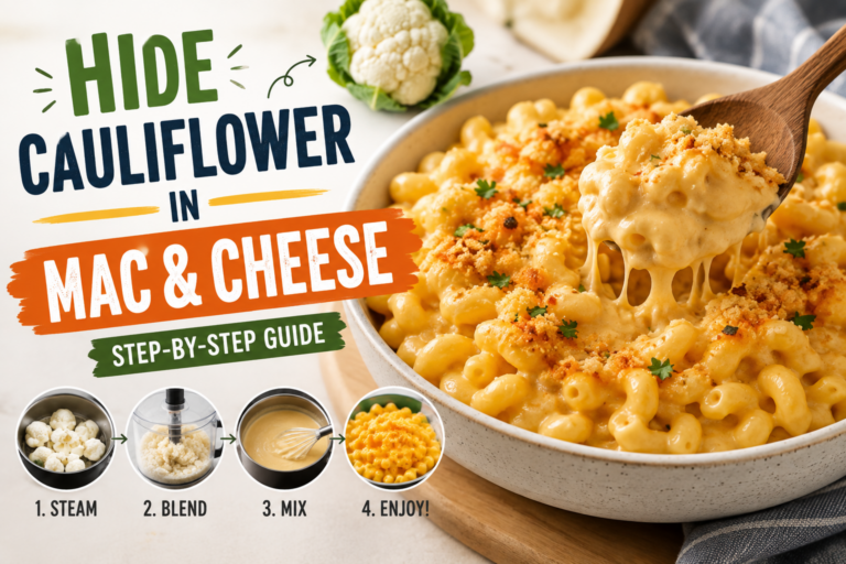 Hide Cauliflower in Mac & Cheese